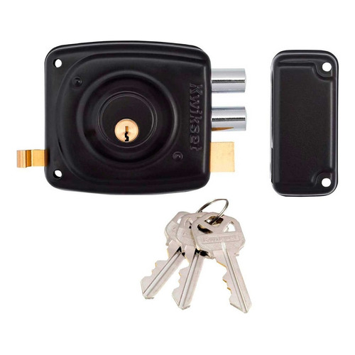 Cerradura De Sobreponer Fijo Kwikset 91910-210 Derecha Color Negro