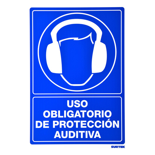 Señal Uso Obligatorio De Protección Auditiva Surtek