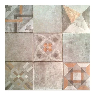 Ceramico 1cal 45,3x45,3 Patio Mix Gris Satinado San Lorenzo