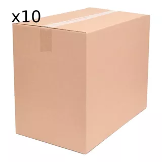 The Box T02rs Cor Sem Impressão 10 Caixas De Papelão Mudança 50x30x40 Reforçada Onda Dupla
