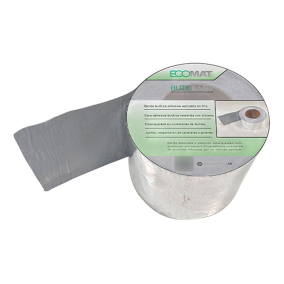 Rollo Autoadhesivo Butilico C/aluminio 15cm X 0.90mmx10 Mts 