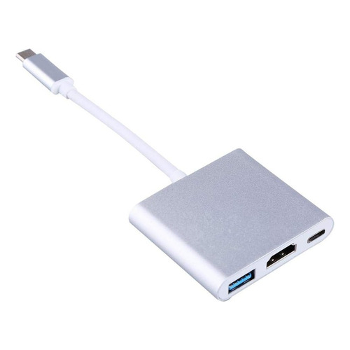 Hub 3 En 1 Usb Tipo C 3.1 | Usb, Hdmi Y Tipo C Alimentacion