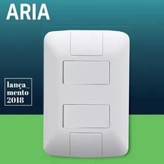 Interruptor Aria 2 Simples Com Placa Tramontina Cor Branco