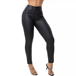 Calça Jeans Resinada Lycra Com Bojo Original Set For