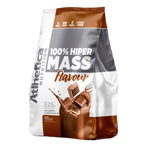 Ganador De Peso 100% Hiper Mass 5.5 Lb - Atlhetica Nutrition Sabor Chocolate