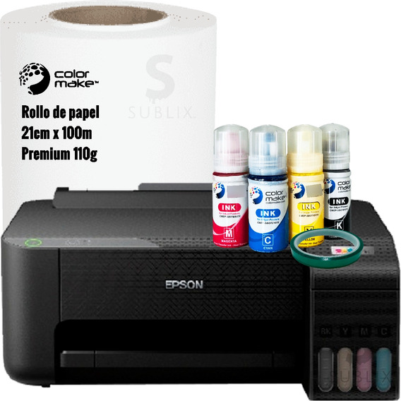 Impresora Epson Carta De Sublimacion + Rollo Papel Colormake