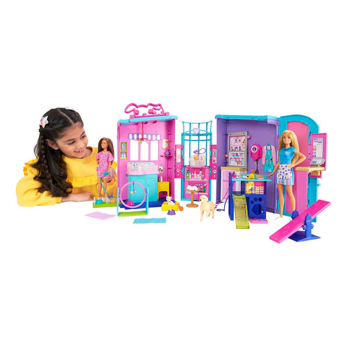 Juguete Guardería Portátil Para Mascotas De Barbie Color Rosa
