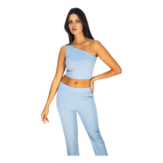 Conjunto Ligero Mujer Casual / Playa Top Pantalon Largo L321