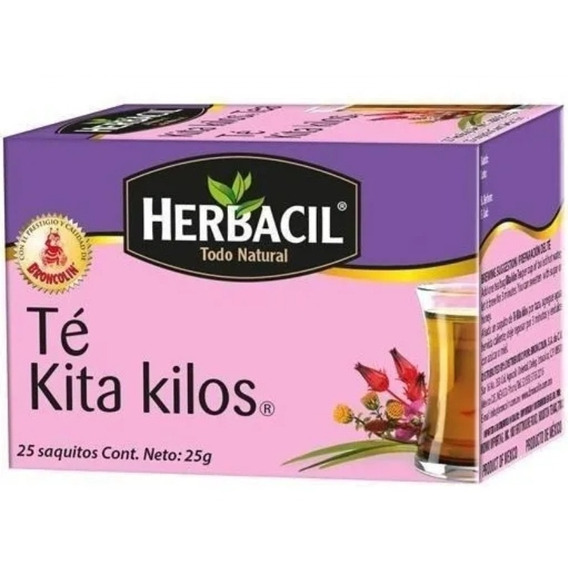 Herbacil Té Kita Kilos 100% Natural Pack X 3 Cajas 25 Sobres