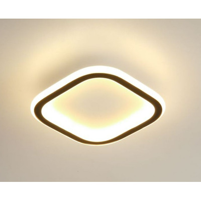 Plafón Lámpara Led Tomer Cuadrado 28w Negro 20cm Dx Negro