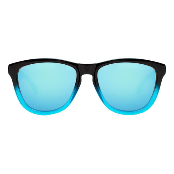 Gafas de sol Hawkers Lifestyle Fusion One One size, diseño Clear Blue con marco de nailon tr90 color negro/azul turquesa, lente azul turquesa de copoliéster tr18 espejada, varilla negra de nailon tr90