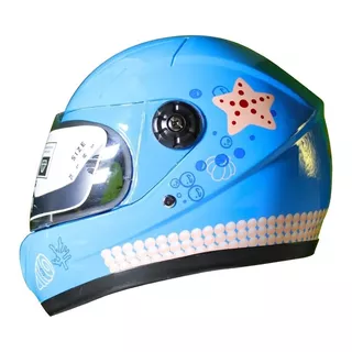 Casco Niño Niña Broche Seguridad Moto Caballito De Mar