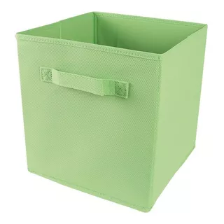 Cubo Cajon Cesta Tela Organizar Closet Cuarto Juguetes Verde