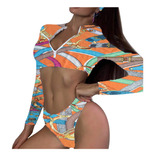 Bikini Estampado M Fashion Para Mujer, Bañador Acolchado, S