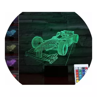Carro F1 Lámpara Led Multicolor Personaliza+ Control Regalos