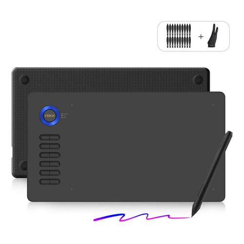 Tableta Digitalizadora Veikk A15 Tableta De Dibujo Gráficas Color Azul