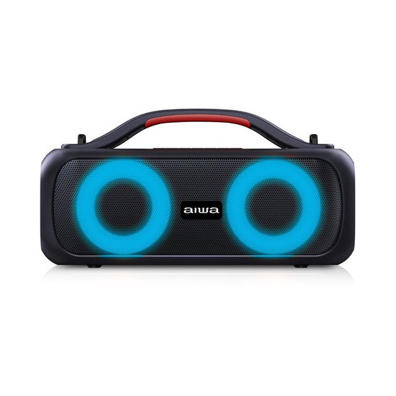 Parlante Aiwa Aws200bt Bluetooth 30 W Radiofm Luz Rgb 4 Hrs Color Negro