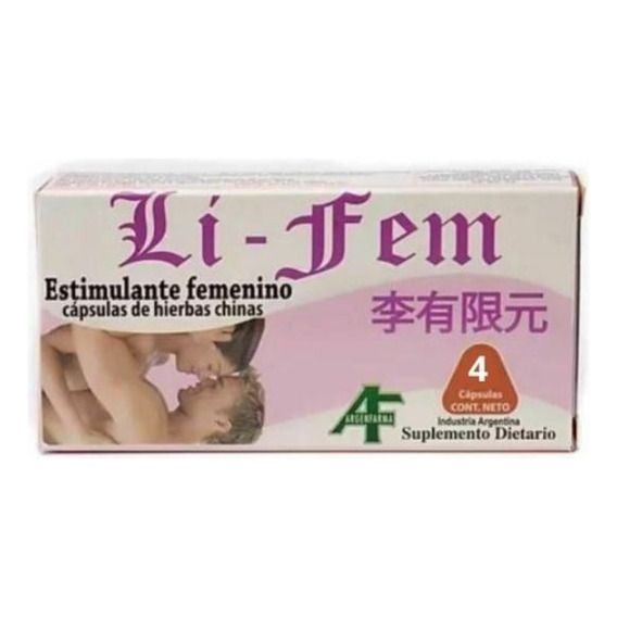 Li Fem X4 Cápsulas Estimulador Femenino Excitador Natural