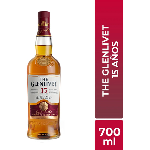 Whisky The Glenlivet 15 Años Single Malt Scotch 700ml