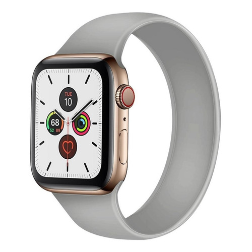 Malla Silicona Deportiva P Apple Watch 6 Se 38 40mm Elastica Color Gris