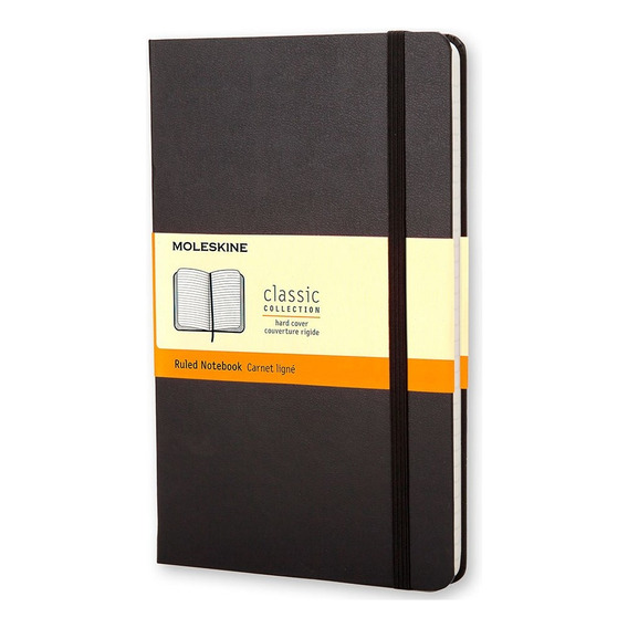 Classic Notebook - T. Dura - Pocket - Negro - De Rayas