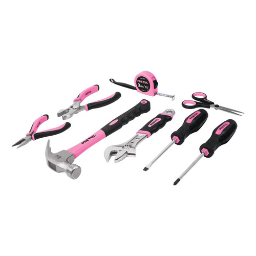 Kit De Herramientas Combinadas Pretul 21251 De 8 Piezas Color Rosa