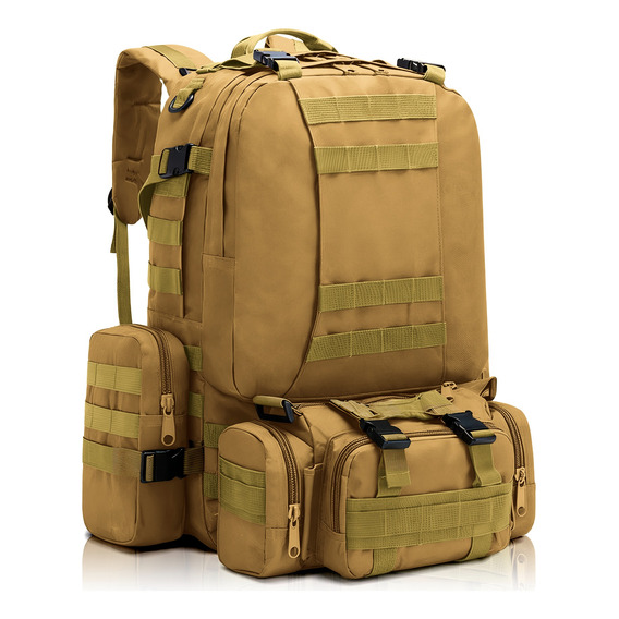 Mochila Táctica Militar 4 En 1 Impermeable De Gran Capacidad