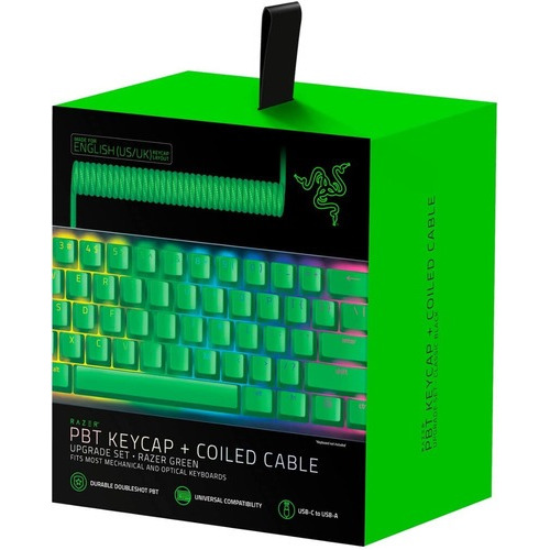 Razer Pbt Keycaps + Cable Para Teclados Mecánicos Ingles Us Color del teclado Verde