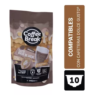 Capsulas Coffee Break Compatibles Dolce Gusto Latte Dulce De Leche 10 Unidades 
