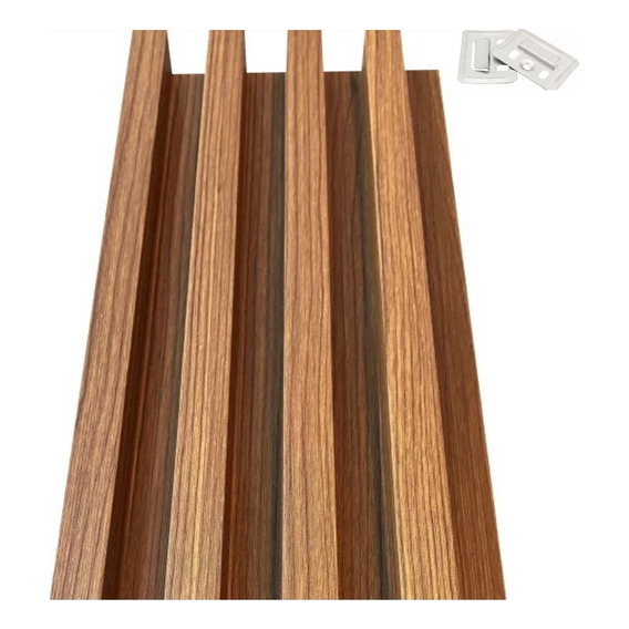 Lambrin Decorativo Wpc Panel 3d 12 Pzas 1mx16cm Color Madera