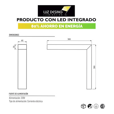 Perfil Lineal Led Union Dyna L 13w 3cct Blanco Lk