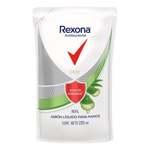 Jabón Líquido Antibacterial Rexona Aloe Vera 220 Ml