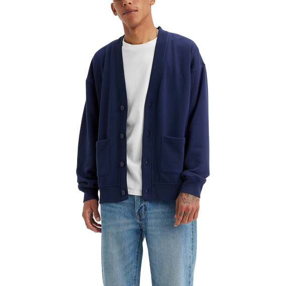 Polerón Hombre Relaxed Fit Cardigan Azul Levis A6884-0003