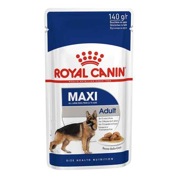 Royal Canin Maxi Adulto Pouch Pack 140grx10 Unidades. 