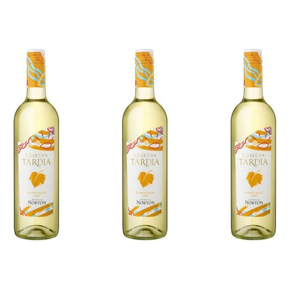 Vino Blanco Norton Cosecha Tardia Dulce 750 Ml Pack X3u