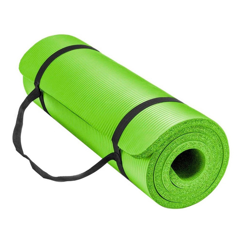 Colchoneta Yoga Pilates Gimnasia Cinta Transportadora 10mm ® Color Verde