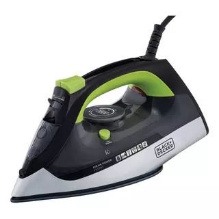 Ferro De Passar A Vapor Black+decker Fx2700 Cor Preto E Verde Com Base Antiaderente 127v