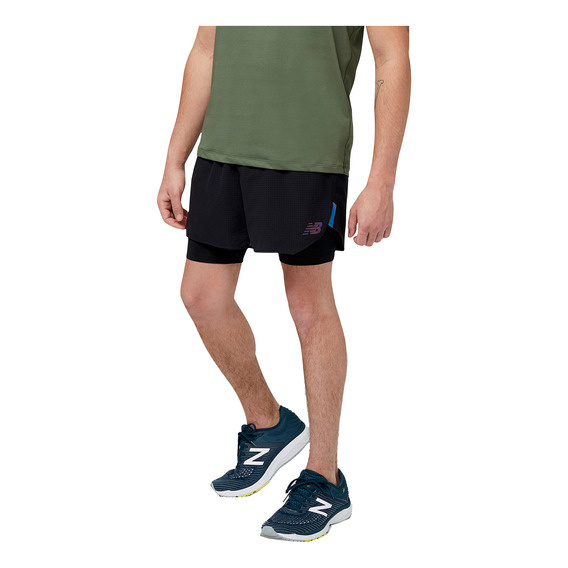 Short New Balance De Hombre - Ms23282bk