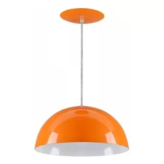 Luminária T&t Iluminação Meia Lua Cor Laranja 110v/220v