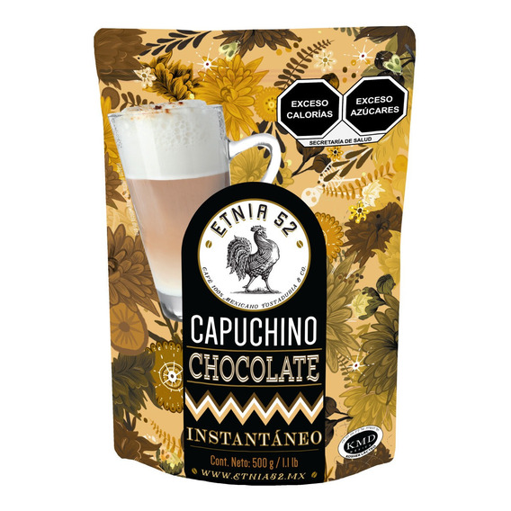 Café Capuchino Instantáneo Varios Sabores, Etnia 52 - 500gr