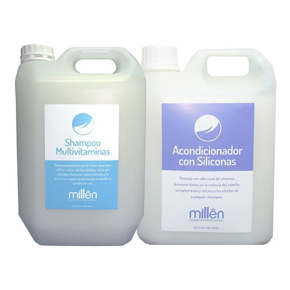 Pack Shampoo Vitaminas 5 Litros + Acondicionador 5l Limpieza