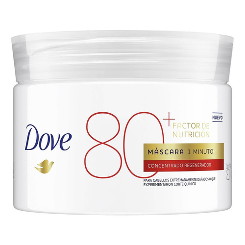  Máscara Dove 1 Minuto Factor de Nutrición 80 nutrición 300g