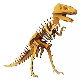 Dinossauro T Rex Tiranossauro Mdf  Quebra Cabeça 3d Genitori