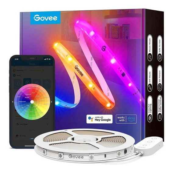 Tira De Luces Led Govee Rgbic Con Revestimiento Protector