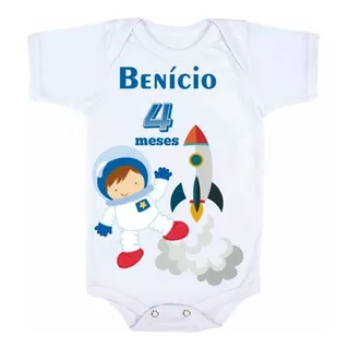 Body Menino Infantil Mesversario Astronauta