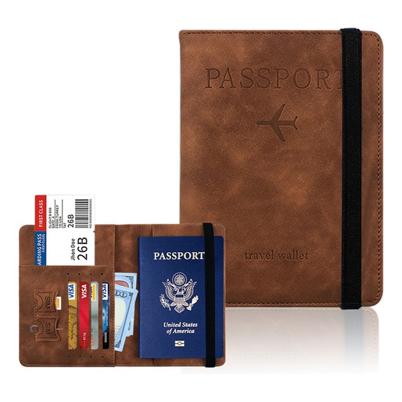 Funda Porta Pasaporte Organizador De Viaje Unisex