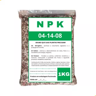 Npk 04-14-08 - 1kg Fertilizante Adubo P/ Jardim Completo