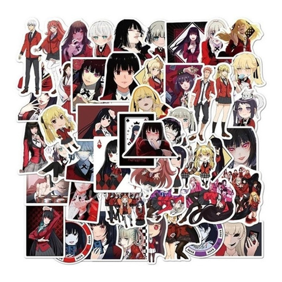 Stickers Kakegurui 50 Unidades Pegatinas Kawai Anime