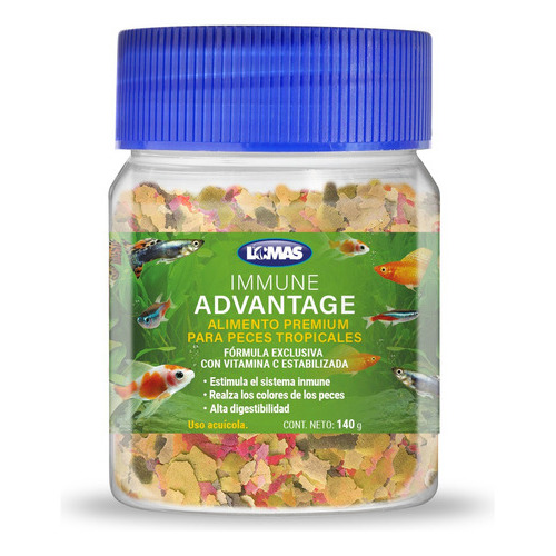 Hojuelas Immune Advantage P/peces Tropicales 140 Grs Fl2143