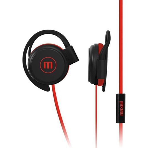 Audífono Maxell Estéreo Ec-155 Con Micrófono Color Negro Color Rojo